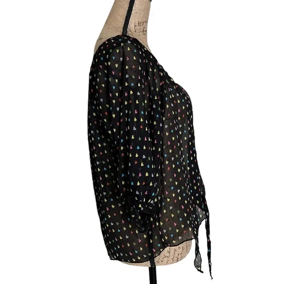 Julie's Closet Heart Print Blouse XL - Picture 7 of 16